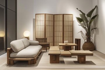 Japandi furniture is a design aesthetic that seamlessly combines elements of Japanese minimalism with Scandinavian functionality, resulting in a harmonious and balanced interior style. 