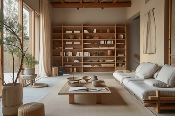 Japandi furniture is a design aesthetic that seamlessly combines elements of Japanese minimalism with Scandinavian functionality, resulting in a harmonious and balanced interior style. 