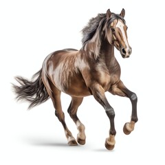 Obraz na płótnie Canvas a horse, studio light , isolated on white background,