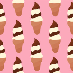 ice cream summer heat chocolate pattern textile