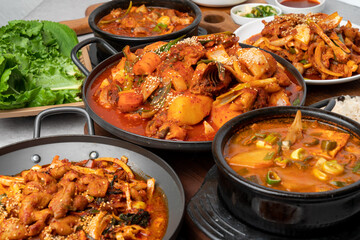 Stir-fried tripe, pork tripe, dakdoritang, dakdoritang, dakdoritang, stir-fried spicy pork, doenjang stew, kimchi stew, Korean food, traditional food, side dishes