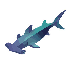 shark in the sea illustration