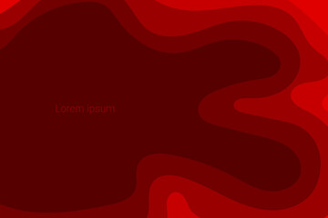 Modern Red Liquid Frame Background. Cosmetic Wallpaper. Beauty Banner. Vector Illustration. Backdrop