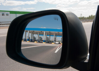 Moscow region. Russia. Don Highway. Checkpoint on the toll road