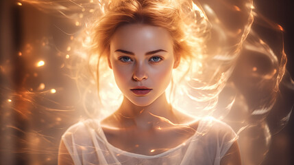 portrait of a woman in the night