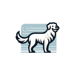 simple minimal dog care vector logo design