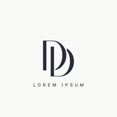 Initial DD and D modern monogram and elegant logo design, Professional Letters Vector Icon Logo on background.