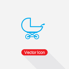 Baby Stroller Icon Vector Illustration Eps10