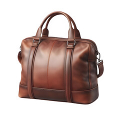 brown leather bag png with no background 