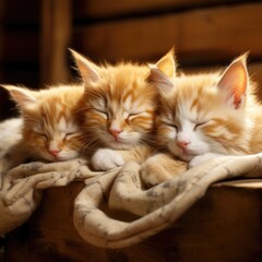 Cute Cats Beautiful Cats Relax And Sleep Wallpaper Background