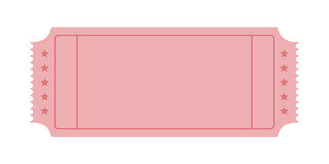 Pink retro vintage blank ticket vector
