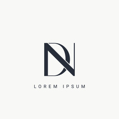 Initial DN and ND modern monogram and elegant logo design, Professional Letters Vector Icon Logo on background.