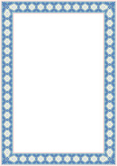 Fototapeta premium Decorative pattern frame with floral ornaments for cards and invitations