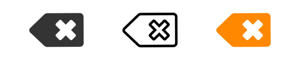 Fototapeta premium Bookmark line icon. Reading mark symbol. Isolated sign book mark in vector design flat style. Simple label X.