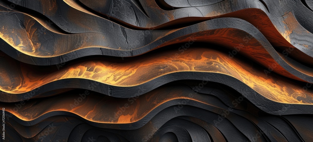 Aufkleber an authentic burned wood texture serves as a rustic and realistic background.