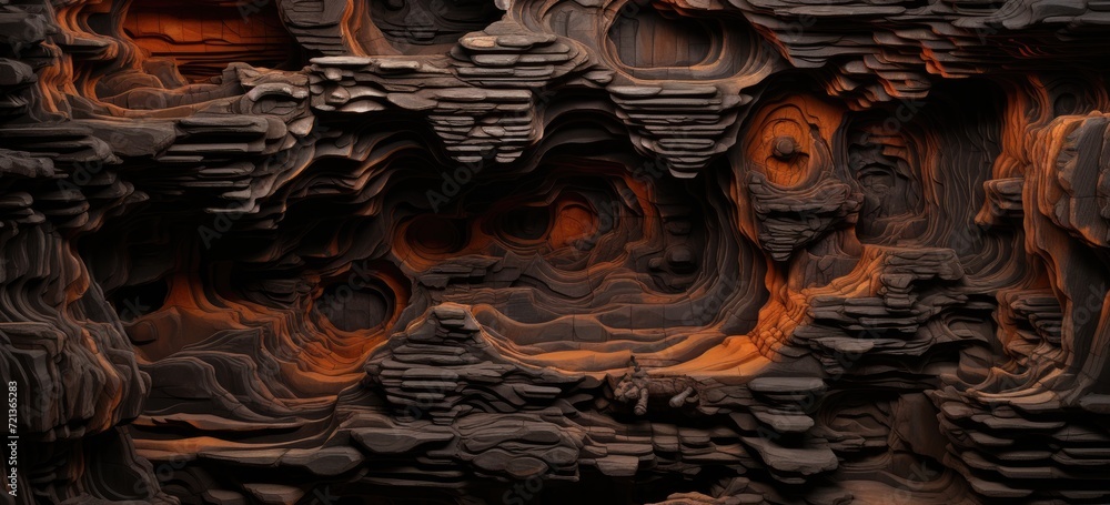 Poster an authentic burned wood texture serves as a rustic and realistic background.