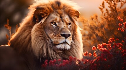 ion in the spring Embark on a visual safari with our ‘Lion in the Spring’ image