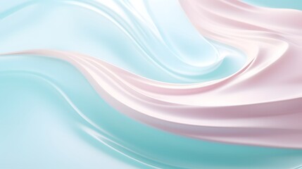 Moisturizer slashes and waves on light pastel background, hydrating face cream or lotion for skin care