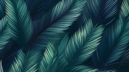 Fotobehang palm leaves seamless pattern.  © Ziyan