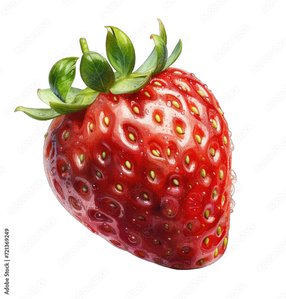 Wall mural strawberry isolated on white background