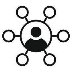 the connection of business team, the network of internet, web connected with the dot, the social media sign for communication