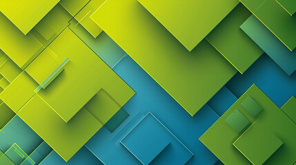 Lime green & electric blue abstract shape background vector presentation design. PowerPoint and Business background.
