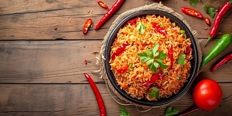 Savory Thai rice dish from the southern region, captured in a top-notch image.