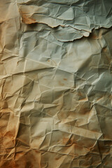 Aged and weathered paper texture with creases and folds, providing a vintage and rustic element for creative applications