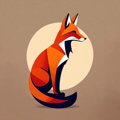 Obraz premium flat vector logo of animal 