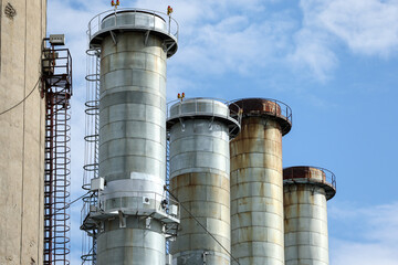 Industrial shot with a thermoelectrical power plant