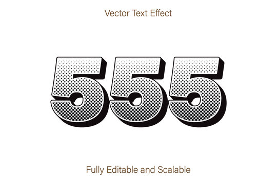 Retro 555 text halftone effect.