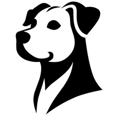 Fototapeta premium Dog head silhouette