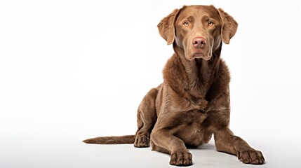 Dog, Chesapeake Bay Retriever in sitting position