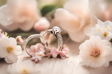 Obraz na płótnie Canvas luxury diamond wedding ring ,engagement rings, engagement, wedding rings