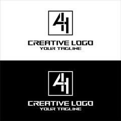 creative letter logo ah desain vektor