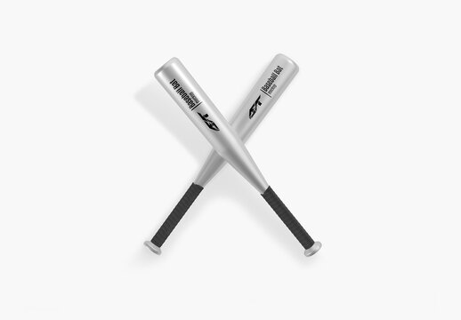 Baseball Bat Metallic Mockup