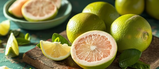 Ripe, Tasty, and Sweet Pomelo Fruit - A Refreshing Citrus Delight: Ripe Pomelo Fruit Bursting with Tantalizing Flavors and Irresistible Sweetness