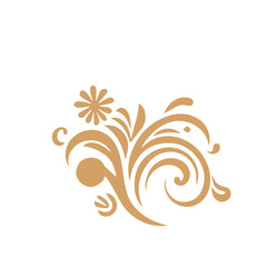 Flourish design set element vector