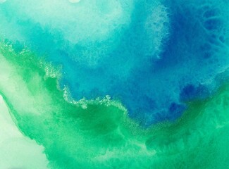 Blue and green watercolor background