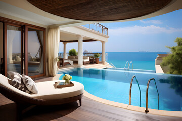 Presidential Suite Balcony with Infinity Pool