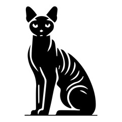 Charming House Cat Vector Icon - Perfect for Pet Lovers, Adorable Domestic Cat Illustration, Modern Feline Graphic, Cute Kitty Design, Elegant Home Cat Symbol for Websites & Digital Projects