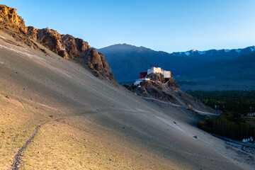 panoramic view of thiksey monastery in leh ladakh, india