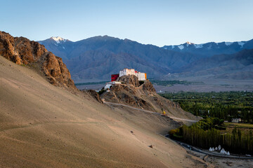panoramic view of thiksey monastery in leh ladakh, india