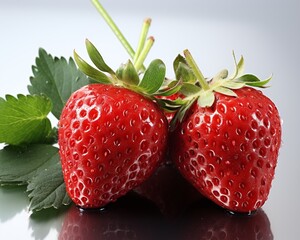 Freshly Picked Ripe Strawberries: Juicy and Sweet