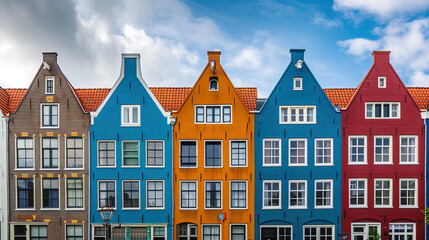 Fototapeta premium Old European Cityscape with Traditional Houses and Charming Architecture.