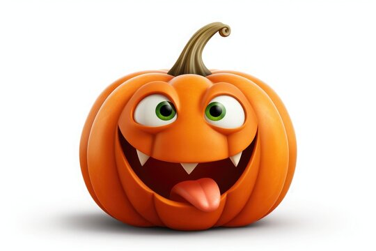pumpkin 3D with eyes