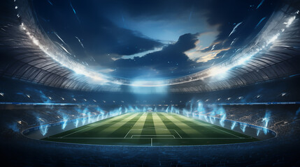 Fototapeta na wymiar Luxury of football stadium isolation background, Illustration