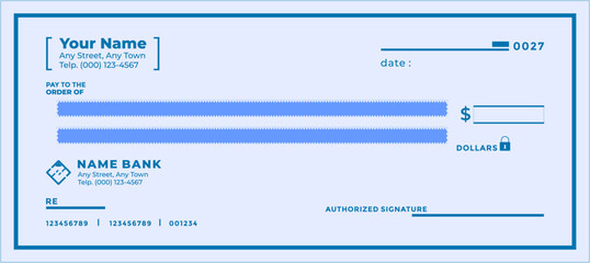 Vector graphic of check with an elegant, simple design, ready to print and editable. Perfect to use for personal use, business and corporate needs