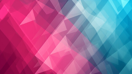 Obraz premium Hot pink & cyan geometric background vector presentation design. PowerPoint and Business background.
