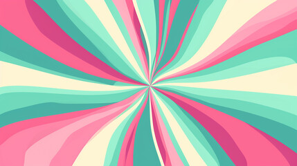 Hot pink & cyan retro groovy background vector presentation design